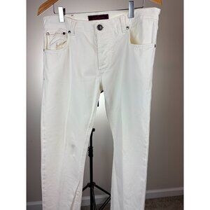 ISAIA Mens ITALIAN White Jeans 33 x 28.5